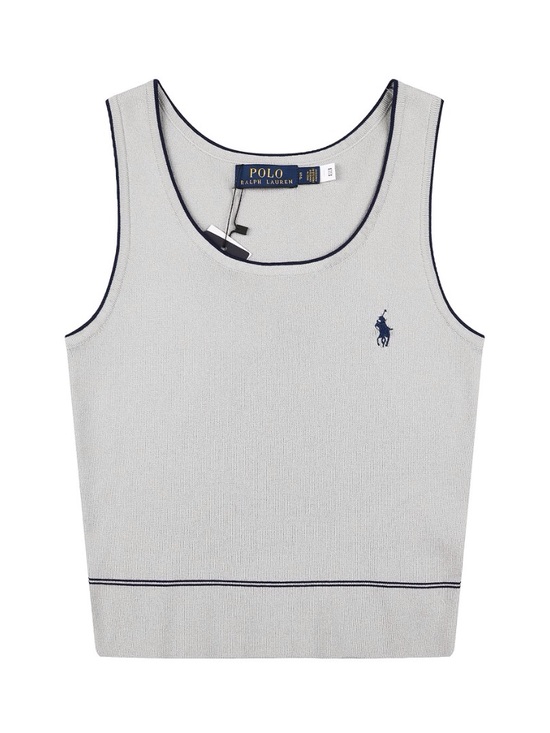 Polo Ralph Lauren Tops - Polo by Ralph Lauren Light Gray Tank with Navy Detailing